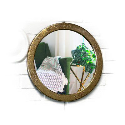 Будкрам купити Дзеркало кругле Ø45.5 см настінне золото порожнє Sanpreis Дзеркало кругле Ø45.5 см настінне золото порожнє Sanpreis 4