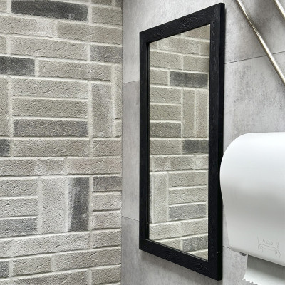 Будкрам купить Зеркало настенное 50х90 см, рама МДФ антрацит Sanpreis Зеркало настенное 50х90 см, рама МДФ антрацит Sanpreis 3