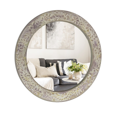 Будкрам купити Дзеркало кругле Ø43.5 см настінне з ліпленням Sanpreis