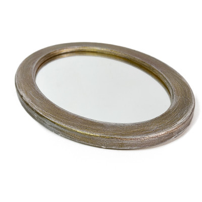 Будкрам купить Зеркало овальное GOLD 24.5х33 см, настенное, рамка МДФ Sanpreis Зеркало овальное GOLD 24.5х33 см, настенное, рамка МДФ Sanpreis 2