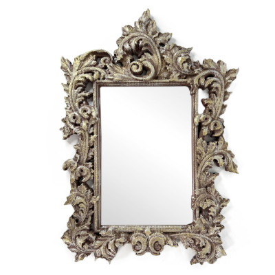 Будкрам купить Зеркало настенное ЛИСТ 39х55 см, рама МДФ резная Sanpreis