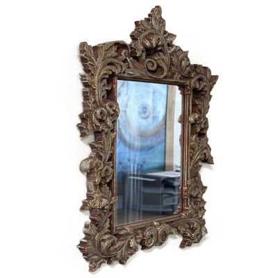 Будкрам купить Зеркало настенное ЛИСТ 39х55 см, рама МДФ резная Sanpreis Зеркало настенное ЛИСТ 39х55 см, рама МДФ резная Sanpreis 3