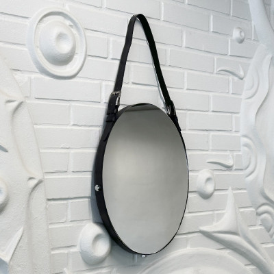 Будкрам купити Дзеркало на ремені 40.5х50.5 "Барабан" настінне, овальне Sanpreis Дзеркало на ремені 40.5х50.5 "Барабан" настінне, овальне Sanpreis 4