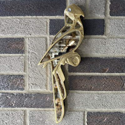 Будкрам купити Декоративна фігурка ПАПУГАЙ 18х51 см, золото поталь Sanpreis Декоративна фігурка ПАПУГАЙ 18х51 см, золото поталь Sanpreis 3