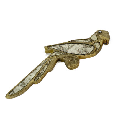 Будкрам купити Декоративна фігурка ПАПУГАЙ 18х51 см, золото поталь Sanpreis Декоративна фігурка ПАПУГАЙ 18х51 см, золото поталь Sanpreis 2