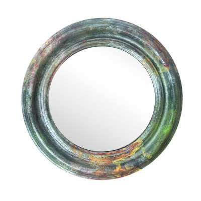 Будкрам купить Зеркало  круглое Ø29.5 см  настенное, рама МДФ, зеленый Sanpreis
