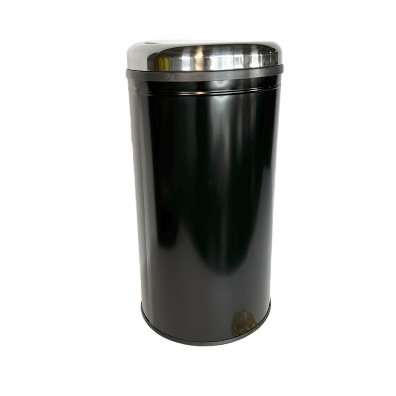 Будкрам купити Відро для сміття 45Л з поворотною кришкою нержавіюча сталь, чорний-УЦІНКА Efor