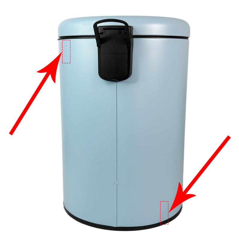 Будкрам купить Ведро для мусора с педалью 12Л ELIT, нержавеющая сталь, голубой-УЦЕНКА VINKS