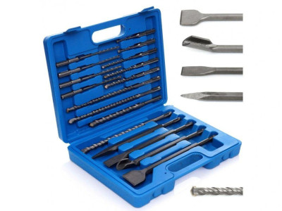 Будкрам купити Набір свердел та зубил по бетону, 17 шт TAGRED TA4148