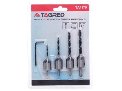 Будкрам купити Набір свердел по дереву, 4 шт TAGRED TA4179