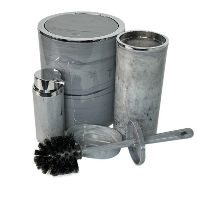 Будкрам купить Набор аксессуаров для ванной комнаты Round 4в1, мрамор OKYANUS Набор аксессуаров для ванной комнаты Round 4в1, мрамор OKYANUS 2