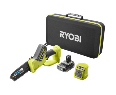 Будкрам купить Ryobi Пила цепная аккумуляторная ONE+ HP RY18PSX15A-120T 18B 1х2А·ч ЗУ шина 15см бесщеточная 6м/с 1.19кг кейс