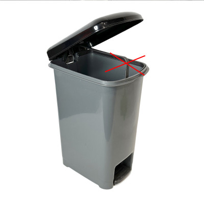 Будкрам купить Ведро для мусора с педалью 20 Л прямоугольное, пластик, серый - УЦЕНКА SNMZ Ведро для мусора с педалью 20 Л прямоугольное, пластик, серый - УЦЕНКА SNMZ 2
