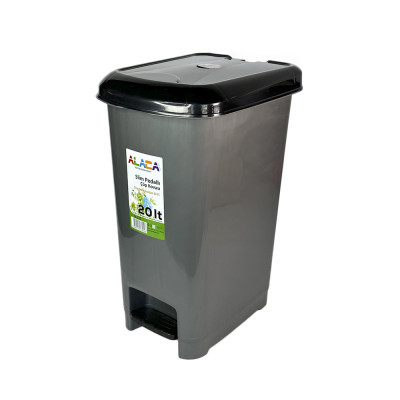 Будкрам купить Ведро для мусора с педалью 20 Л прямоугольное, пластик, серый - УЦЕНКА SNMZ