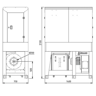 Будкрам купить Внутрицеховая промышленная аспирация Unalsan AMS 35 KT Внутрицеховая промышленная аспирация Unalsan AMS 35 KT 2