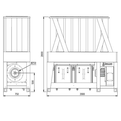 Будкрам купить Внутрицеховая промышленная аспирация Unalsan AMS 40 EK Внутрицеховая промышленная аспирация Unalsan AMS 40 EK 2