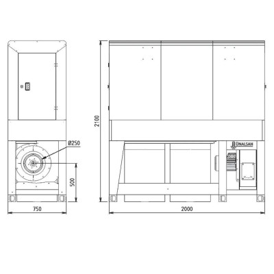 Будкрам купить Внутрицеховая промышленная аспирация Unalsan AMS 40 KT Внутрицеховая промышленная аспирация Unalsan AMS 40 KT 2