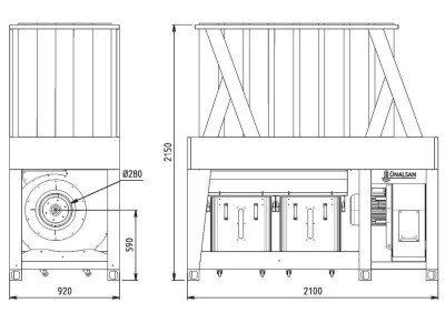 Будкрам купить Внутрицеховая промышленная аспирация Unalsan AMS 50 EK Внутрицеховая промышленная аспирация Unalsan AMS 50 EK 2