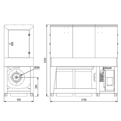 Будкрам купить Внутрицеховая промышленная аспирация Unalsan AMS 50 KT Внутрицеховая промышленная аспирация Unalsan AMS 50 KT 2