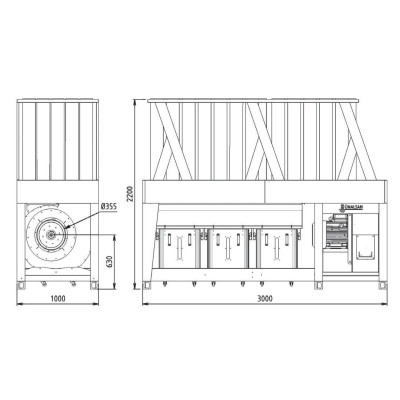 Будкрам купить Внутрицеховая промышленная аспирация Unalsan AMS 85 EK Внутрицеховая промышленная аспирация Unalsan AMS 85 EK 2
