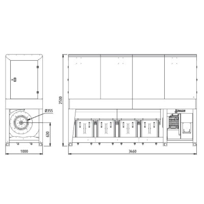 Будкрам купить Внутрицеховая промышленная аспирация Unalsan AMS 100 KK Внутрицеховая промышленная аспирация Unalsan AMS 100 KK 2
