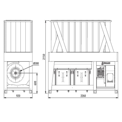 Будкрам купить Внутрицеховая промышленная аспирация Unalsan AMS 65 EK Внутрицеховая промышленная аспирация Unalsan AMS 65 EK 2