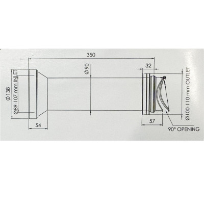 Будкрам купить Соединение прямое для канализации с клапаном обратного хода ​Ø90-300 мм Sanpreis Соединение прямое для канализации с клапаном обратного хода ​Ø90-300 мм Sanpreis 2