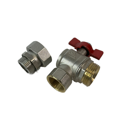 Будкрам купить Кран-американка угловой шаровый Ø3/4″ BIANCHI, латунь Sanpreis Кран-американка угловой шаровый Ø3/4″ BIANCHI, латунь Sanpreis 2