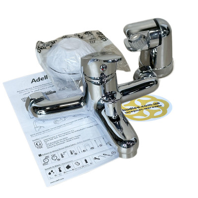 Будкрам купить Смеситель для ванной и душа ADELL однорычажный, латунь хром Sanpreis Смеситель для ванной и душа ADELL однорычажный, латунь хром Sanpreis 4