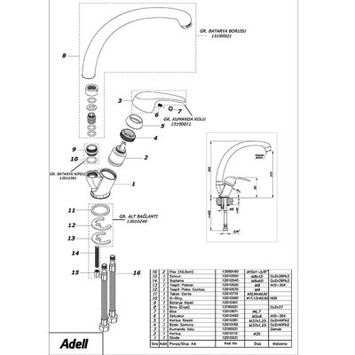 Будкрам купить Смеситель для кухни ADELL однорычажный, латунь хром Sanpreis Смеситель для кухни ADELL однорычажный, латунь хром Sanpreis 3