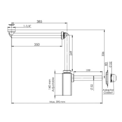 Будкрам купити Сифон для прямого Місяця 1-1/4 раковини "350-250-200, круглий, білий sanpreis Сифон для прямого Місяця 1-1/4 раковини "350-250-200, круглий, білий sanpreis 5