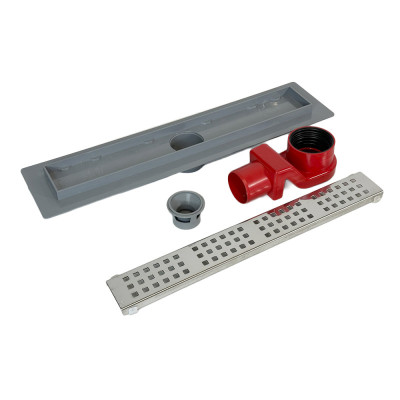 Будкрам купить Душевой трап REVOLVE 40 см с фланцем, s-сифон, горизонтальный, решетка квадрат Sanpreis Душевой трап REVOLVE 40 см с фланцем, s-сифон, горизонтальный, решетка квадрат Sanpreis 2