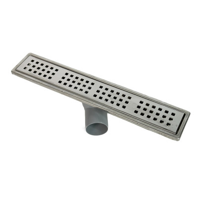 Будкрам купить Трап для душа в корпусе из нержавеющей стали 40 см, горизонтальный с поворотным сифоном и гидрозатвором Sanpreis