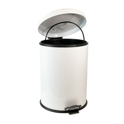 Будкрам купити Відро для сміття з 30 -літровою педалі, нержавіючої сталі, мікроліптом, білим sanpreis Відро для сміття з 30 -літровою педалі, нержавіючої сталі, мікроліптом, білим sanpreis 3
