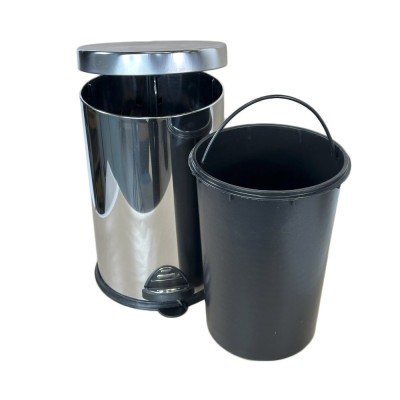 Будкрам купити Відро для сміття з 8 -літровою педалі, нержавіючої сталі, хрому - вінок відновлює Відро для сміття з 8 -літровою педалі, нержавіючої сталі, хрому - вінок відновлює 3