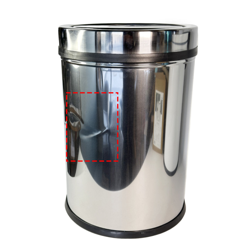 Будкрам купить Мусорное ведро 32Л поворотная крышка, нержавеющая сталь, хром-УЦЕНКА VINKS