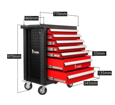 Будкрам купити Візок професійний для інструменту REDATS 7 ящиків Візок професійний для інструменту REDATS 7 ящиків 3