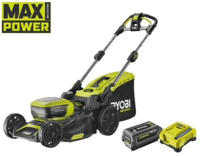 Будкрам купить Ryobi Газонокосилка аккумуляторная Max Power RY36LMX46A-150 36В акб 1х5А·ч 46см 55л 25-75мм 22.5кг
