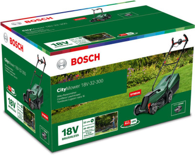 Будкрам купить Bosch Газонокосилка аккумуляторная CityMower 18V-32-300 18В акб 1х4А·час 31л 30-60мм 9.4кг Bosch Газонокосилка аккумуляторная CityMower 18V-32-300 18В акб 1х4А·час 31л 30-60мм 9.4кг 11