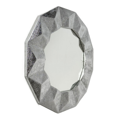 Будкрам купить Зеркало  круглое ПРИЗМА Ø465 мм  настенное, серебро Sanpreis