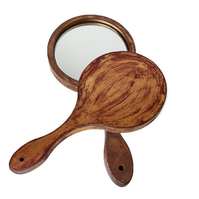 Будкрам купити Косметичне дзеркало на ручці 145х290 із золотою поталлю Sanpreis Косметичне дзеркало на ручці 145х290 із золотою поталлю Sanpreis 7