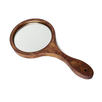 Будкрам купити Косметичне дзеркало на ручці 145х290 із золотою поталлю Sanpreis Косметичне дзеркало на ручці 145х290 із золотою поталлю Sanpreis 2