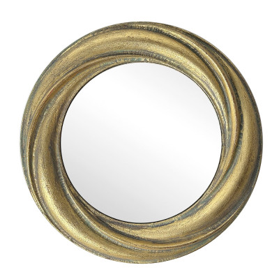 Будкрам купить Зеркало  круглое Ø35 см  настенное поталь золото Sanpreis