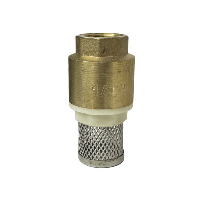 Будкрам купить Обратный клапан для воды с сетчатым фильтром  Ø1/2"BONOMI, латунь Sanpreis
