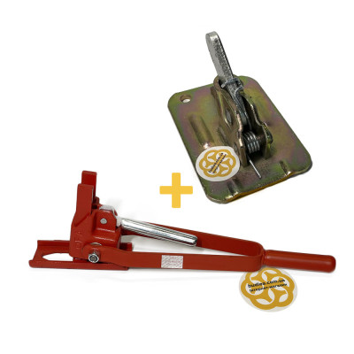 Будкрам купити Комплект посилений затиск пружинний Anas 110х75х4 мм, 100 шт + посилений притискний ключ ANAS