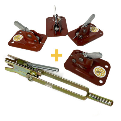 Будкрам купити Комплект для опалубки, пружинний затискач Anas 105х72х3 мм, 50 шт + притискний ключ ANAS