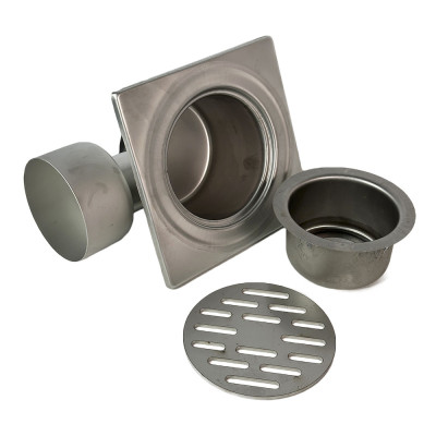 Будкрам купить Душевой трап PREMIUM 20х20 см, нержавеющая сталь, горизонтальный DN100, с гидрозатвором Sanpreis Душевой трап PREMIUM 20х20 см, нержавеющая сталь, горизонтальный DN100, с гидрозатвором Sanpreis 4