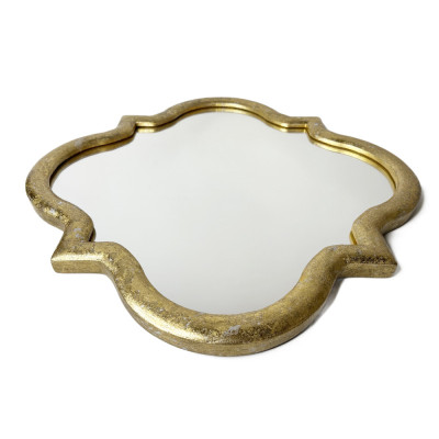 Будкрам купити Дзеркало настінне КАМЕЛІЯ 50х50 см, рама зі МДФ, золото Sanpreis Дзеркало настінне КАМЕЛІЯ 50х50 см, рама зі МДФ, золото Sanpreis 3