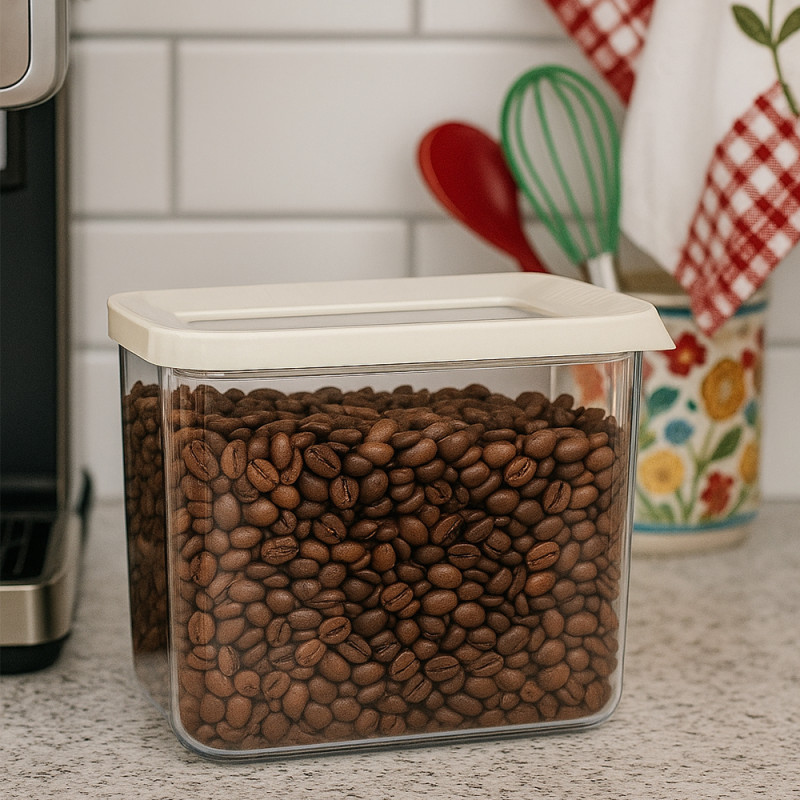 Будкрам купити Харчовий контейнер 1.4Л HOBI BOX, пластик, прозорий із білою кришкою SNMZ