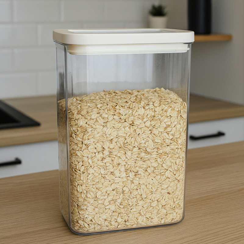 Будкрам купити Харчовий контейнер 2.9Л HOBI BOX, пластик, прозорий із білою кришкою SNMZ